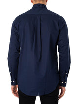 GANT Reg Poplin Shirt Camisa de Vestir, Marine, L para Hombre