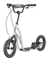 STIGA Patinete Air Scooter - Patinete Freno de Mano, Soporte y Manillar Ajustable en Altura - a Partir de 7 Años - Carga máxima de 100 kg