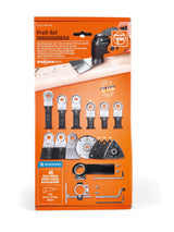 FEIN SET DE RENOVACION INTERIOR | Set de 45 accesorios con amplia gama de hojas de sierra para trabajos de corte rápidas y precisas para montaje, adecuado para FEIN MultiTools alojamiento StarlockMax