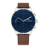 Tommy Hilfiger Reloj Analógico de Cuarzo multifunción para hombre con Correa en Acero Inoxidable