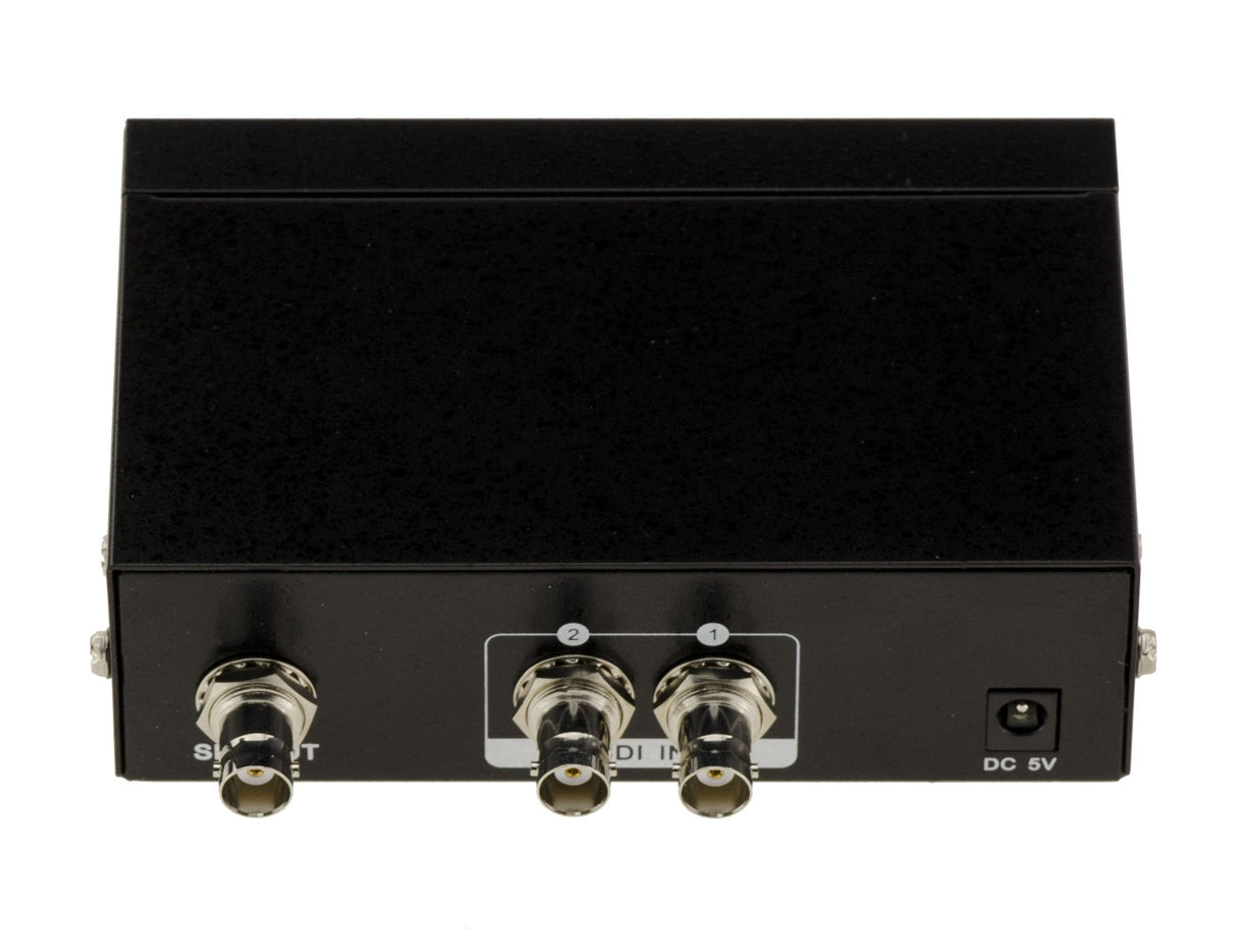 KALEA-INFORMATIQUE Caja de distribución conmutadora SDI de 2 Puertos, 2 entradas BNC SDI a 1 Salida. Compatible con SD-SDI/HD-SDI y 3G-SDI 297MB/s, con Control Remoto y Control por Puerto COM RS232.