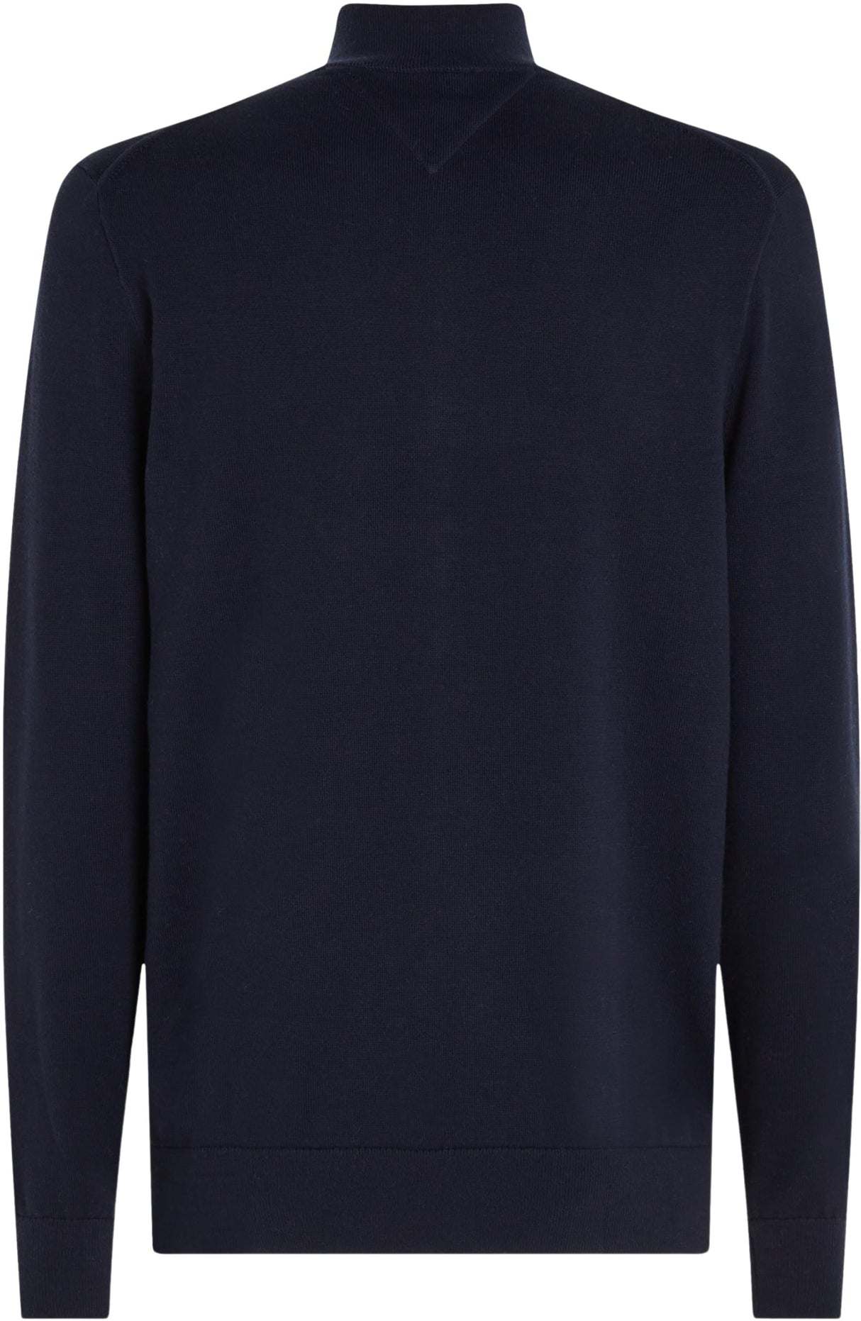Tommy Hilfiger Jersey con Cremallera Hombre Essential Cotton Zip Thru con Cuello Alto, Azul (Desert Sky), S