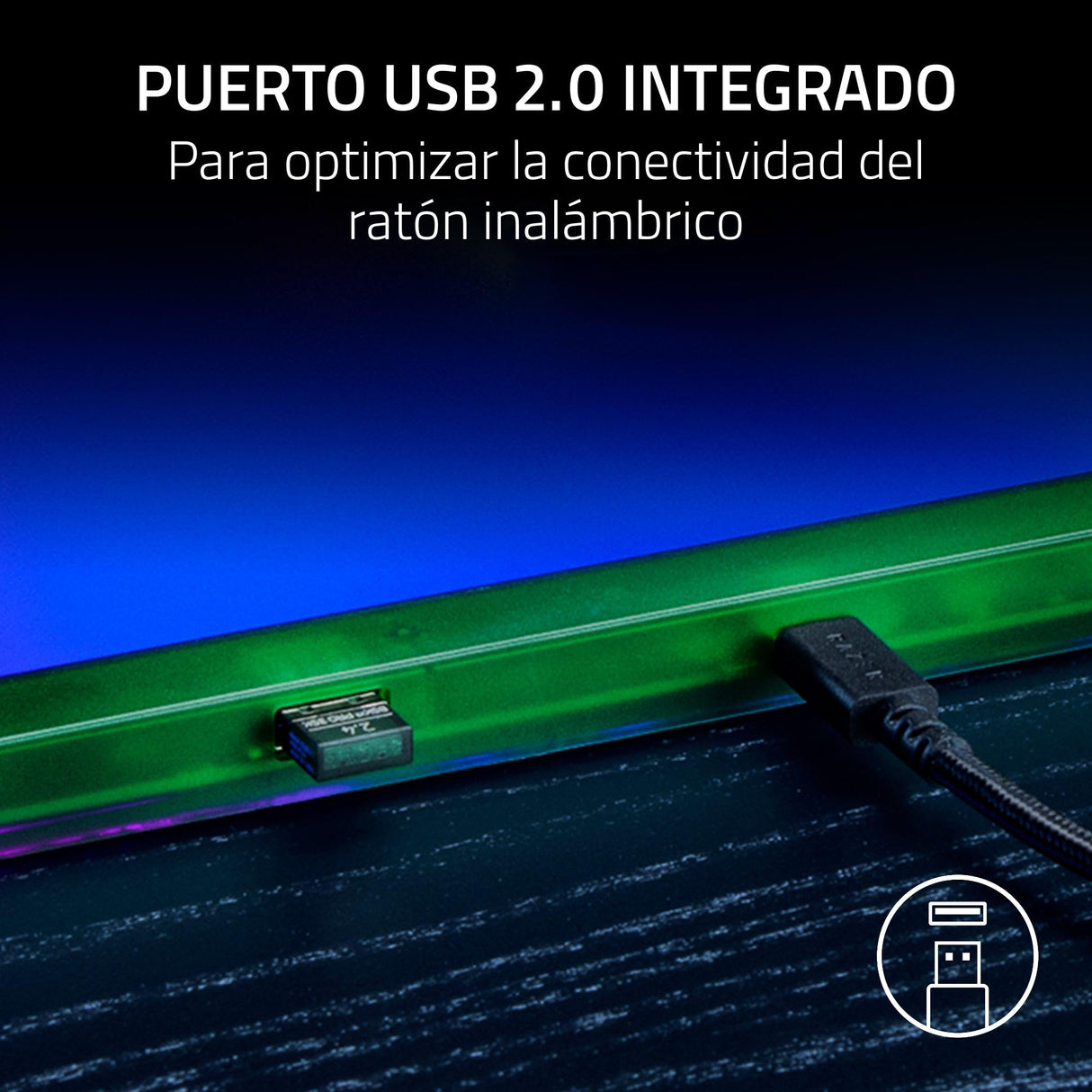 Razer Firefly V2 Pro Phantom Green Edition - Alfombrilla de ratón para Juegos Totalmente iluminada con Chroma RGB (Puerto USB, Superficie microtexturada, Base Antideslizante) Phantom Green