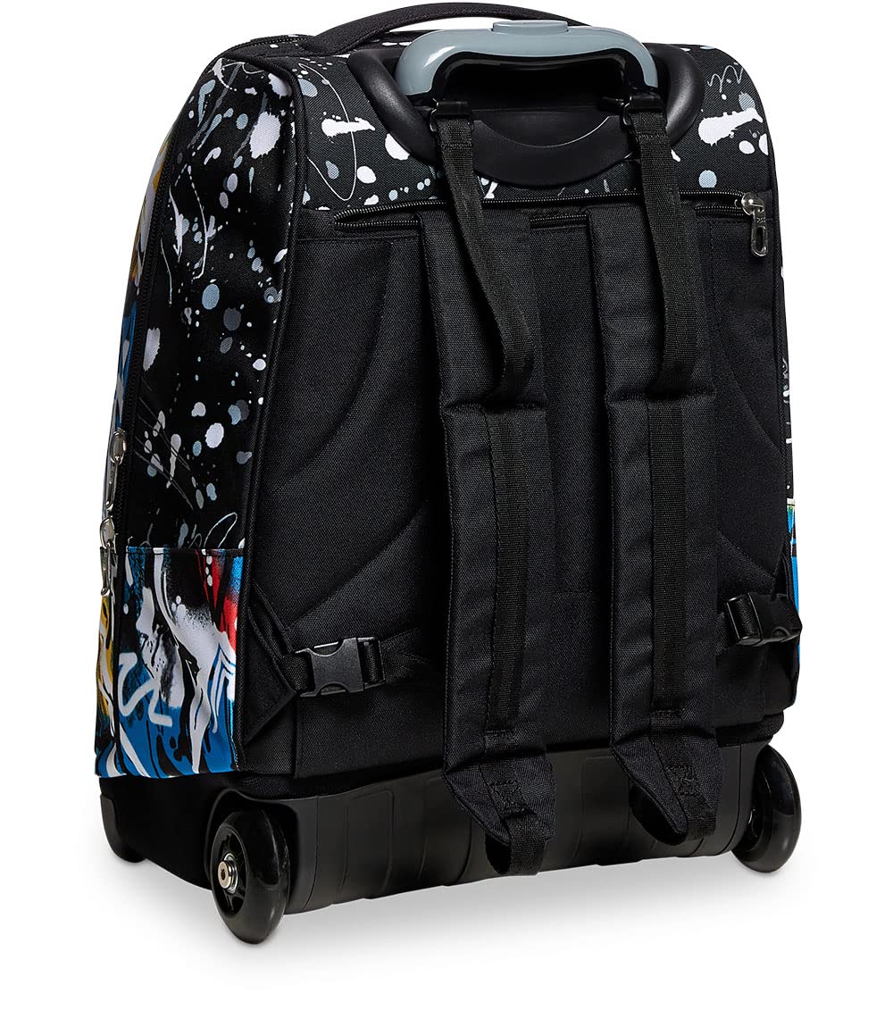 Seven Trolley Mochila, NAVYBUSH, Bolsa con Ruedas Para Libros, 2 en 1, Mochila+Trolley, para adolescentes, niñas y niños, Para la escuela, el deporte, el tiempo libre, funda para portátil