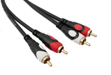 System-S Cable RCA 2 RCA 30 m macho a macho, adaptador AV estéreo en negro