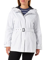 Geox W Delray Chaqueta, Blanco (Brillante), 44 para Mujer