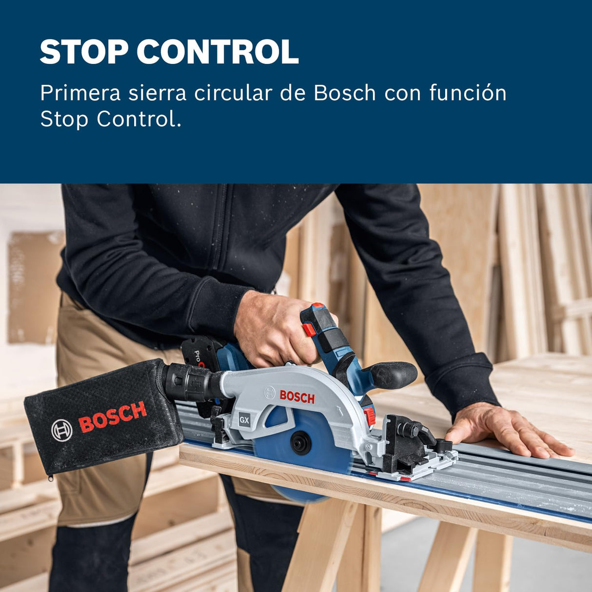 Bosch Professional 18V System sierra circular a batería GKS 18V-57-2 GX, incl L-BOXX, sin batería/cargador