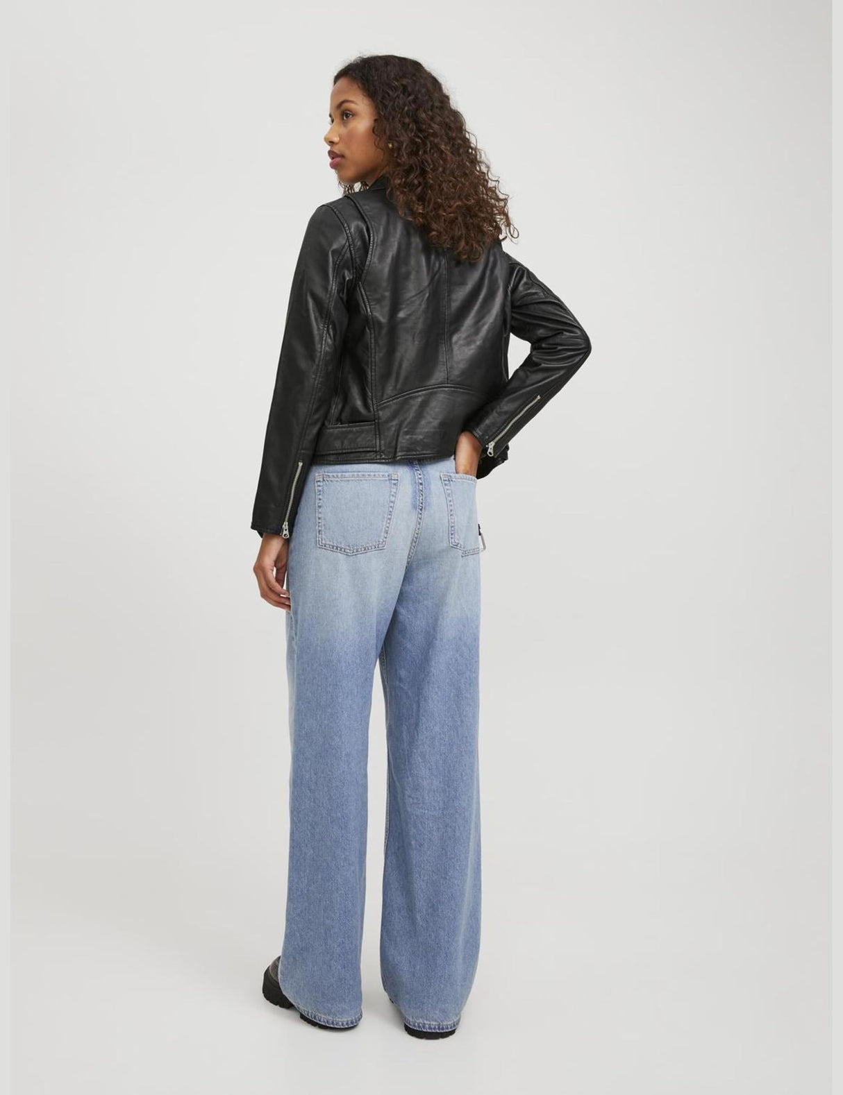 JJXX JACK&JONES JXCALVIN Leather Biker JKT Noos Chaqueta de Cuero, Black, XS De Las Mujeres