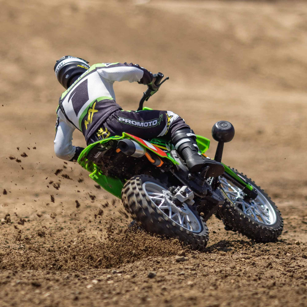 LOSI RC 1/4 Promoto-MX Motorcycle RTR with Battery and Charger, Pro Circuit, LOS06002, Green