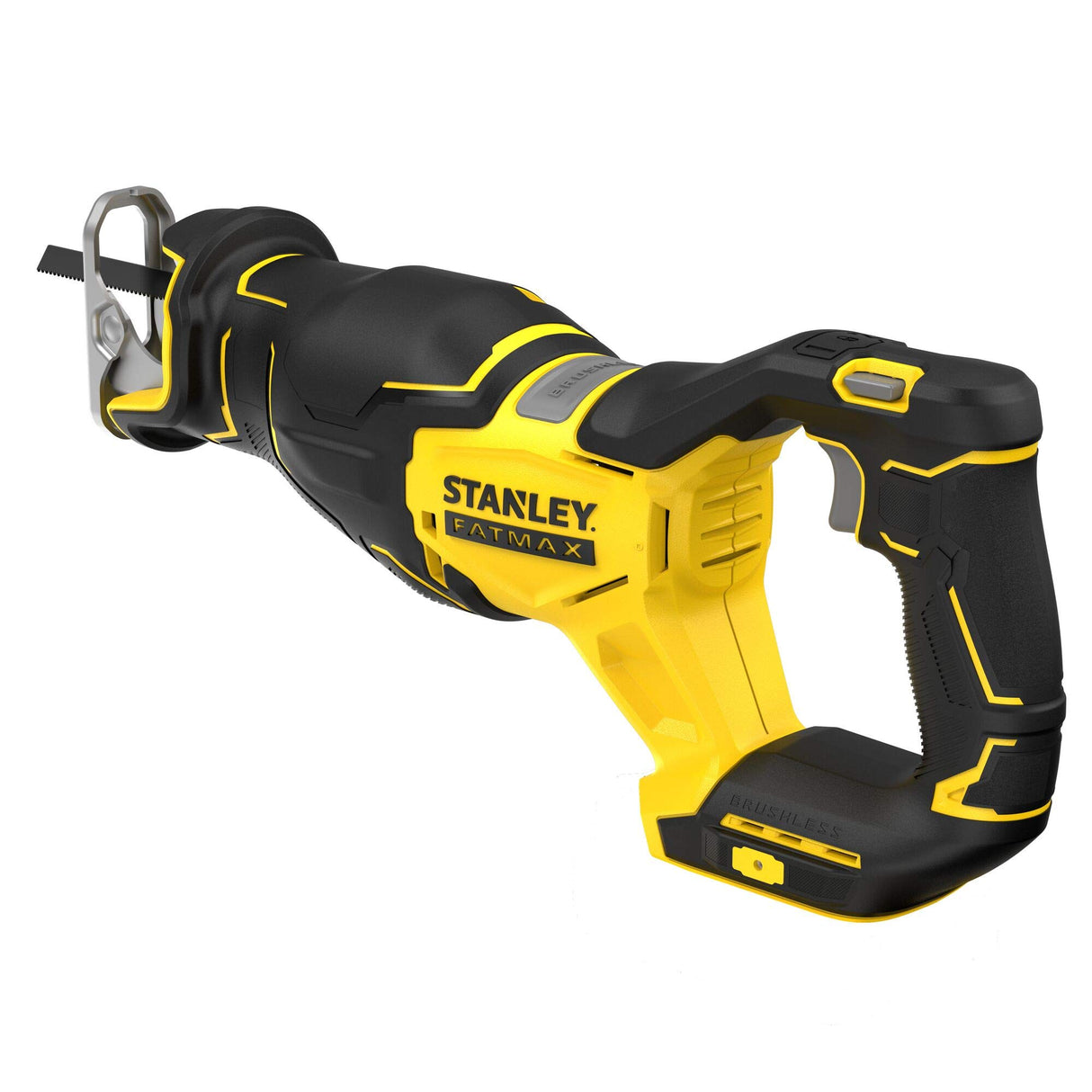 Stanley - Sierra Sable BRUSHLESS V20 Li-Ion 18V, 2 velocidades 0-2.300/3.000 cpm, longitud de carrera 29mm. Sin cargador/batería.