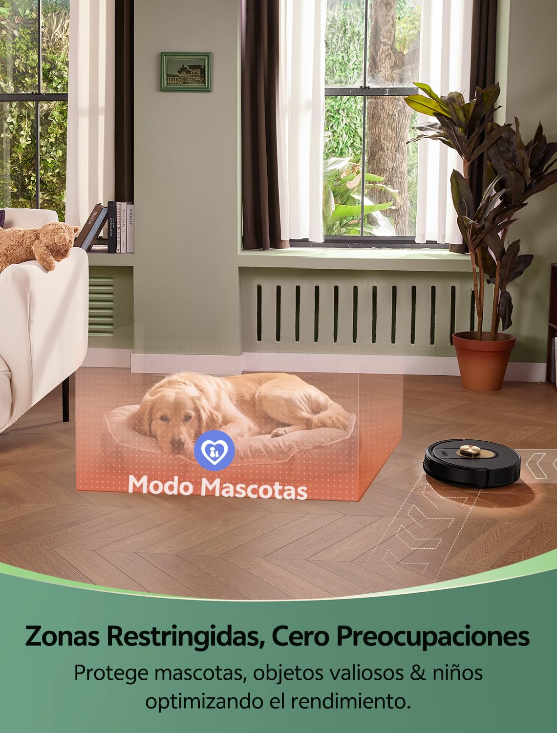 Vexilar W9 Robot Aspirador y Fregasuelos,Potente Succión de 5000Pa, Robot Aspirador con Navegación Láser, Mapa Inteligente Multicapa, Larga Autonomía, Adecuado para Suelo, Alfombras, Pelo de Mascotas