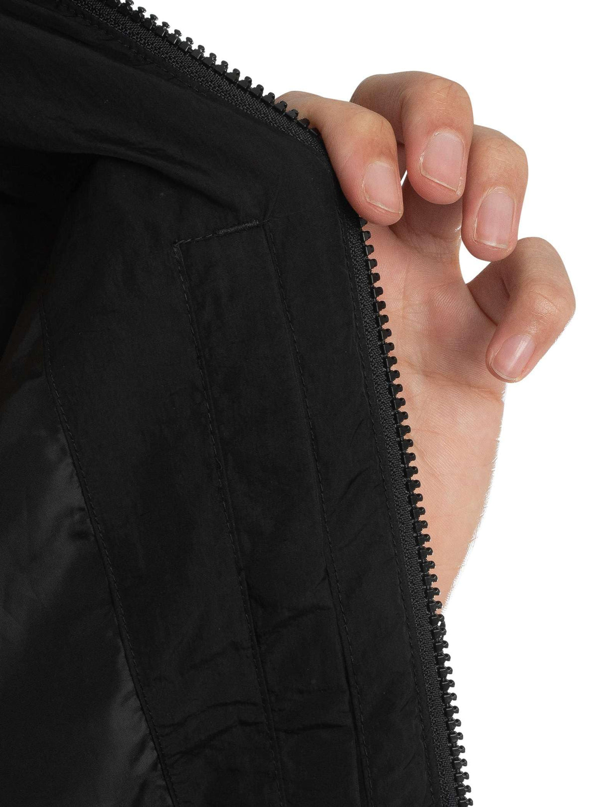 Calvin Klein Cortavientos Hombre Nylon Hooded ligero, Negro (Ck Black), XL