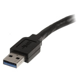 StarTech.com Cable Extensor Alargador USB 3.0 SuperSpeed Activo de 10m, USB A Macho a Hembra, Negro