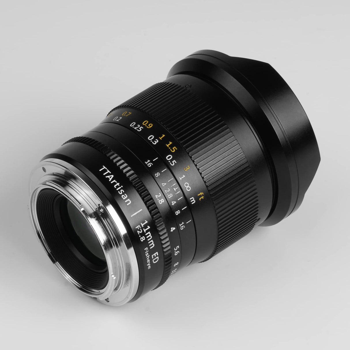 TT Artisan - Lente Ojo de pez de 11 mm f 2.8 conexión Sony E Mount Lente Ultra Gran Angular para Formato Completo en Carcasa de Aluminio, ángulo de Imagen de 180 Grados, 11 mm, F2.8, Negro