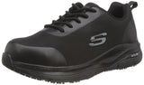 Skechers Arch Fit Sr Ringstap, Zapatos de trabajo Hombre, Black Textile/Synthetic, 45 EU
