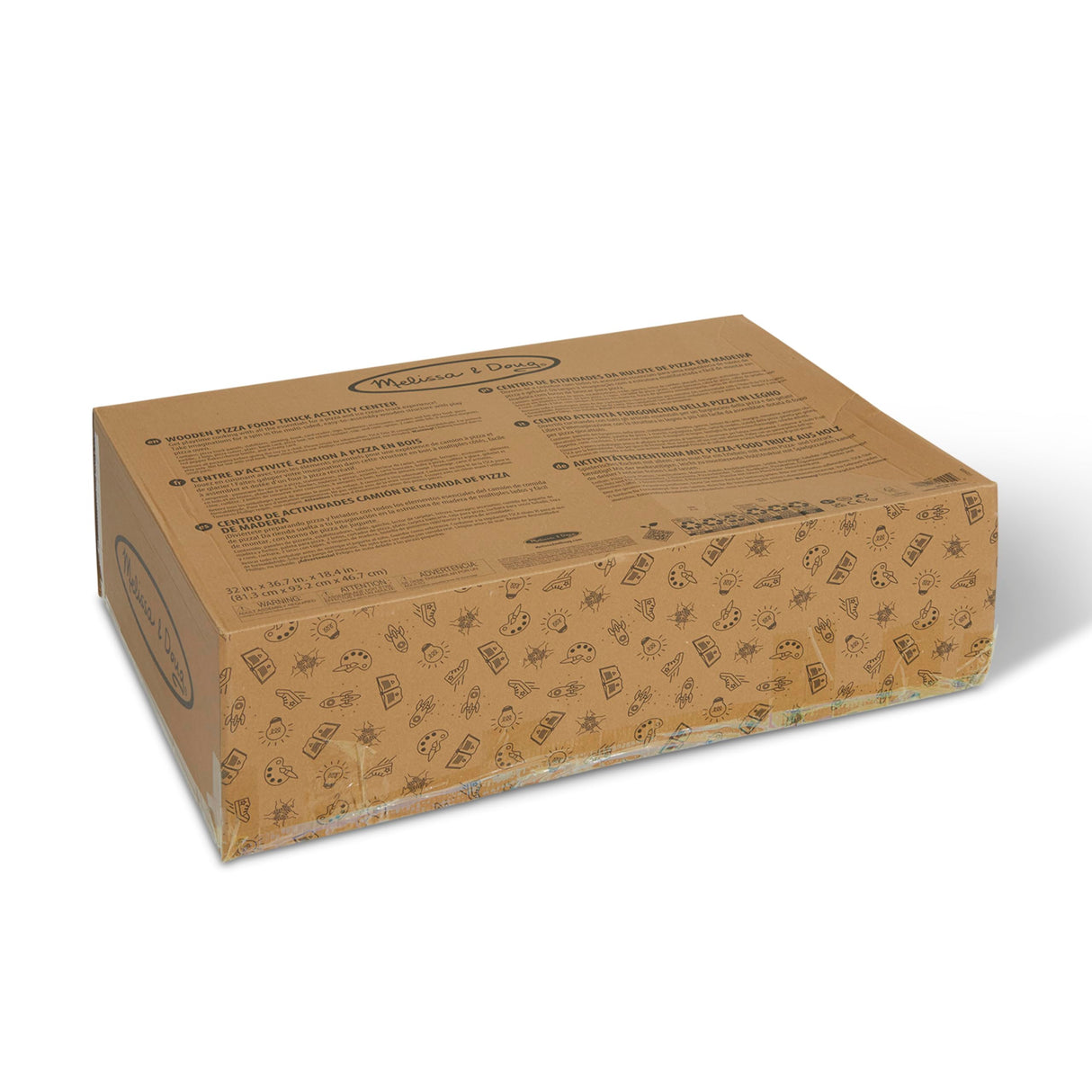 Melissa & Doug - Centro de Actividades con camioneta de Pizza de Madera, con Alimentos de Juguete, para niños y niñas de a Partir de 3 años