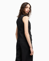Armani Exchange Edgy Blazer Vest Chaleco, Negro, 42 Mujeres