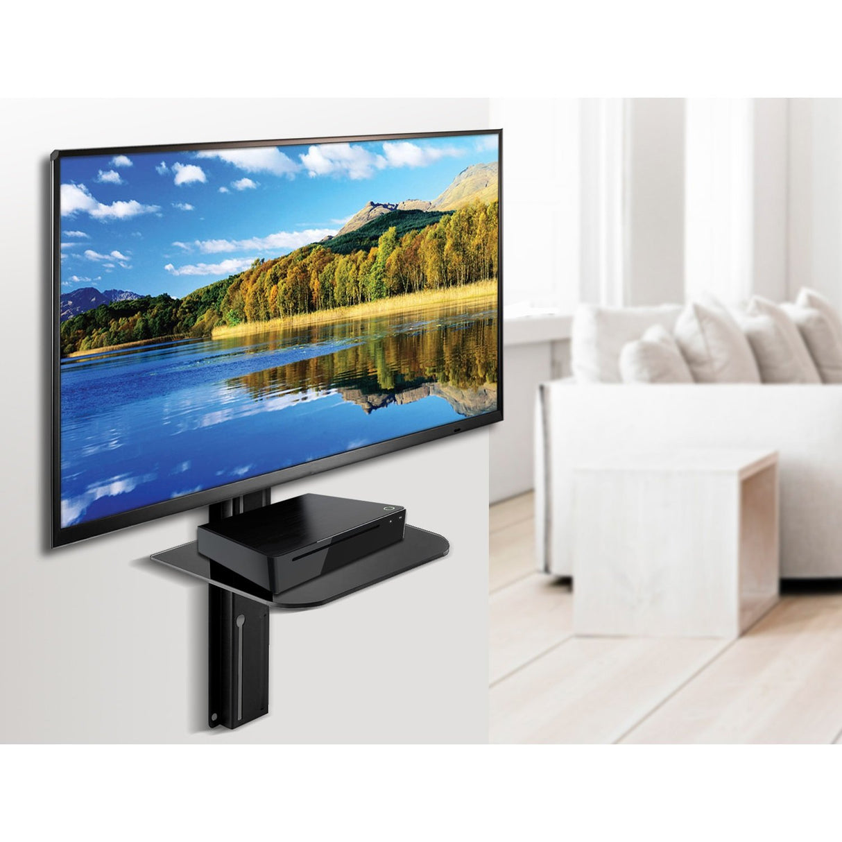 Maclean MC771-MC772 - Soporte de Pared para Pantalla con Estante para DVD (32"-55")