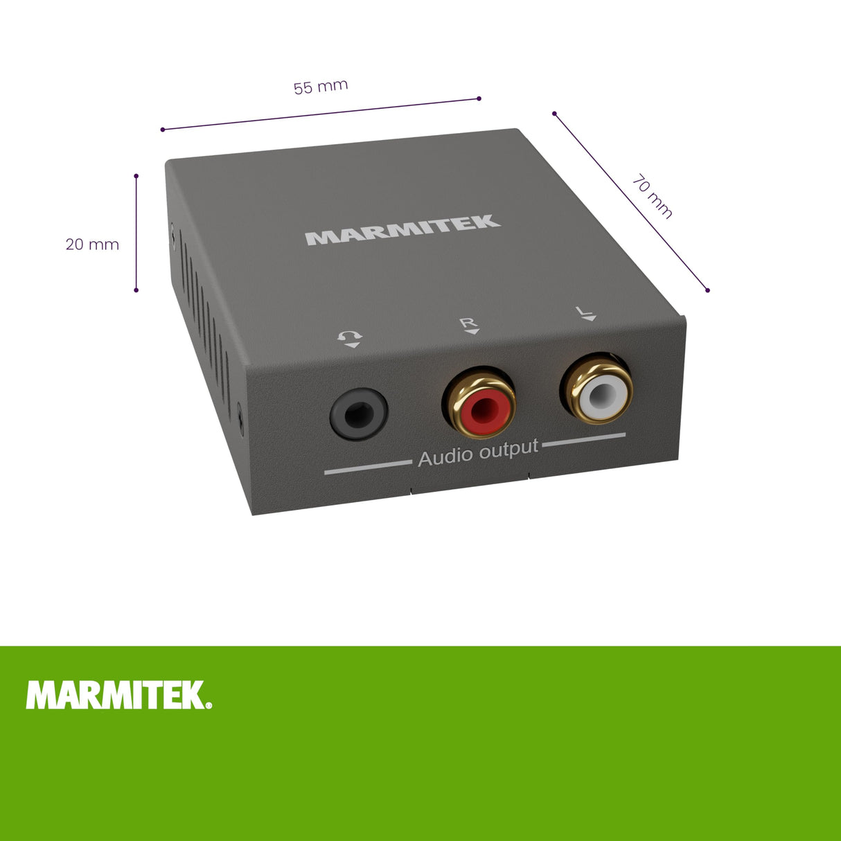 HDMI Audio Extractor CEC - Marmitek CEC130 - Admite control de volumen a través de CEC - Convertidor HDMI - Interfaz de Audio