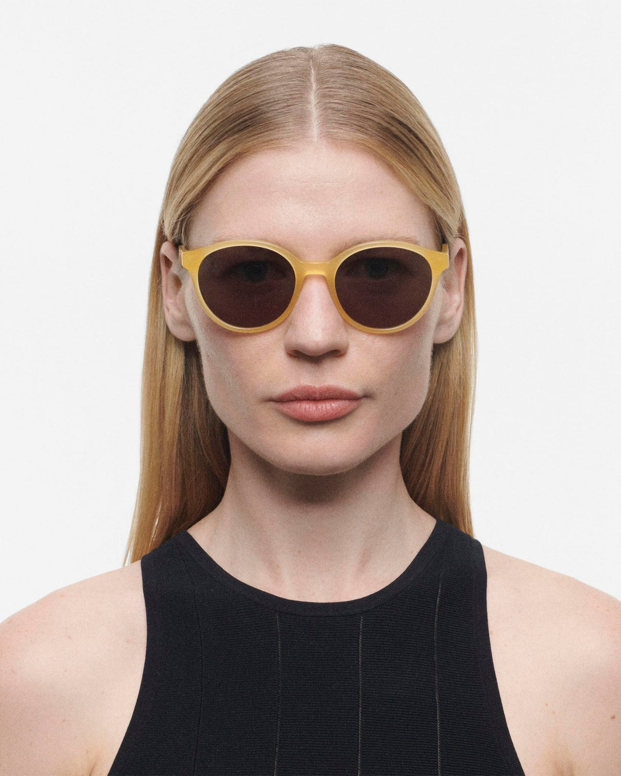GIGI STUDIOS Brooks Sunglasses, Yellow, 53mm, 44mm Unisex Adulto