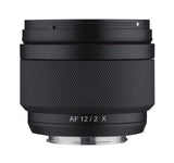 Samyang AF 12mm f/2.0 Auto Focus APS-C Lente compacta Ultra Gran Angular para Fujifilm X (SYIO12AF-FX), Negro
