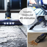 Aspiradora Sin Cable Air Essence Bise MAX, Azul, Aspiradora 100 AirWatt, Vacuum Cleaner 210 W, 1.3 litros, 72 Decibeles, Aspirador De Mano, Cepillo Flexible Con Luz LED, Tecnología Ciclónica