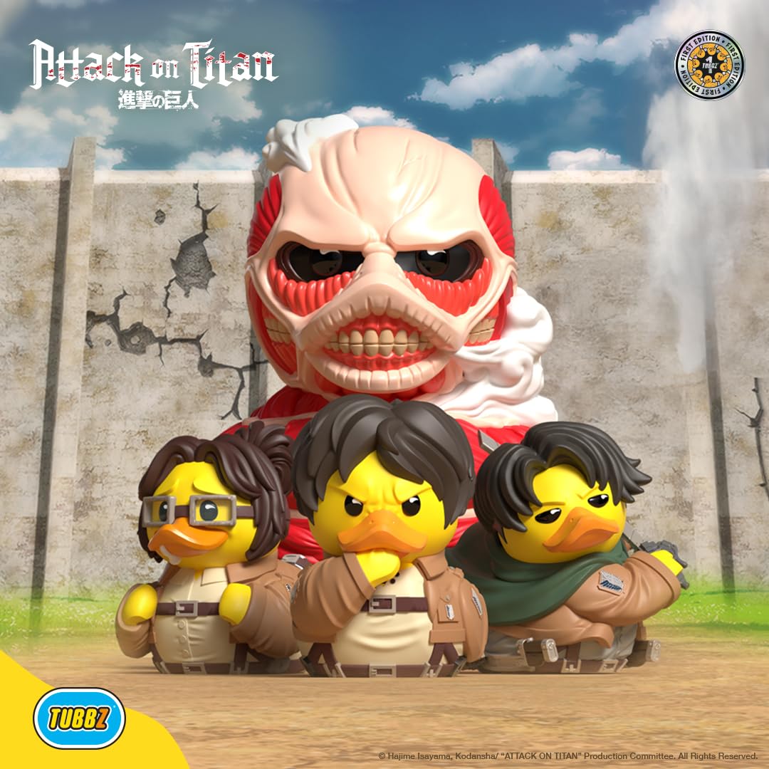 TUBBZ XL: Attack on Titan - Colossal Titan Figura Gigante Coleccionable de Pato de Goma Disfrazado
