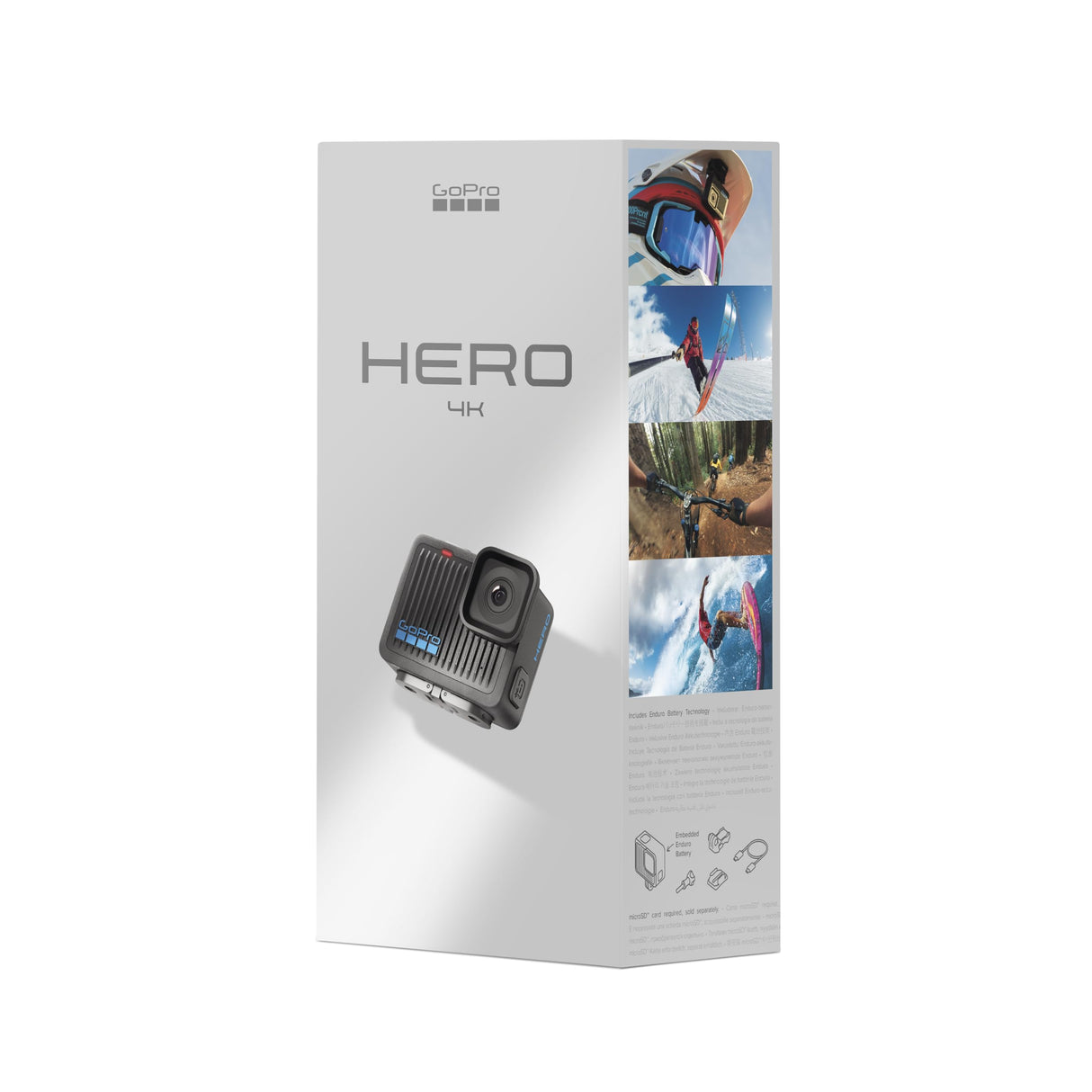GoPro Hero - Cámara de acción compacta Resistente al Agua con vídeo 4K Ultra HD, fotografía de 12 MP y Pantalla táctil