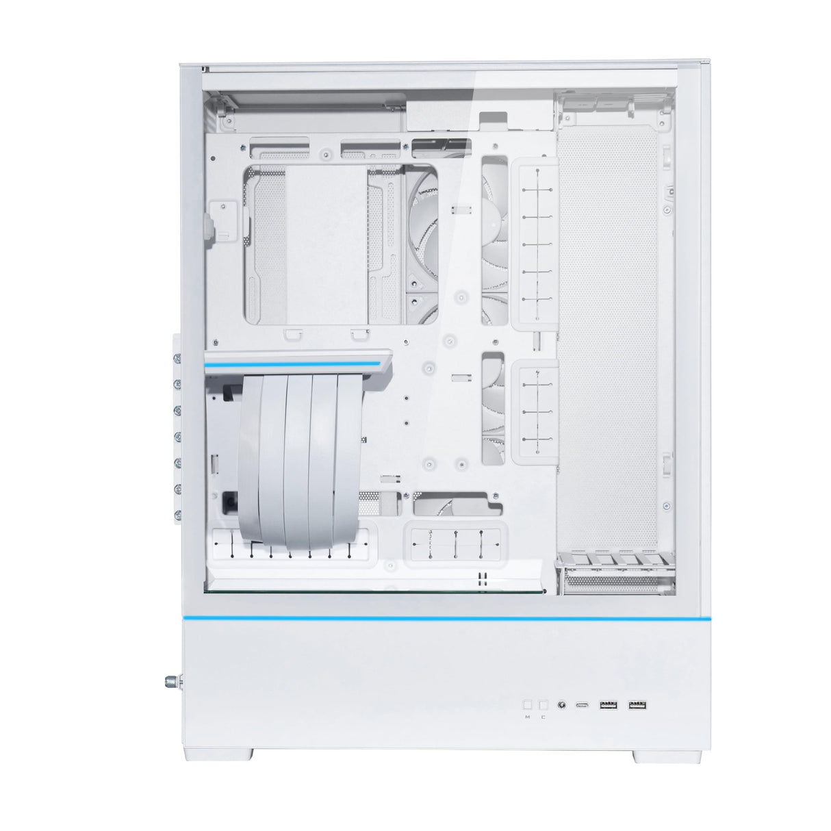 Lian Li Sup 01 Mid-Tower - Carcasa de policarbonato de Aluminio, Color Blanco