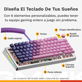 Glorious Gaming GMMK 3 Pro: anpassat mekaniskt tangentbord, 75% TKL, modulärt aluminiumhölje Och packningssystem, utbytbara MX-brytare, ljuddämpande skum, anpassade tangenter, USA QWERTY - Silver