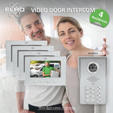 ELRO DV4000-4 Kit de Videoportero │ 4 Apartamentos │ Cámara 1080P Full HD con visión Nocturna │ Cable de 4 Hilos │ 16 Tonos de Llamada