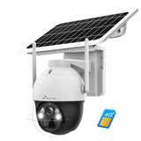 Nivian Cámara vigilancia seguridad 360º 4G(SIM) Panel solar 7W-Batería larga duración 18000mAh-2K-Detección de movimiento y humanos-Apta exterior-Visión nocturna+Leds-Audio bidireccional-APP EseeCloud
