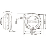 Beta - 1844 15-H05 Carrete automático con protección térmica y cable 3Gx1,5 mm² longitud cable sin carcasa de 1 m, con soporte orientable de 180° y segundo soporte para empotrar rápido, 018420821