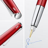 Lamy studio pianored pluma- cuerpo metálico elegante - plumín de oro de 14 quilates, parcialmente platinado en EF - cartucho de tinta T 10 blue incl.