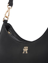 Tommy Hilfiger Bolso con bandolera Mujer Logotape con cremallera, Negro (Black), Talla Única