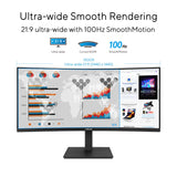 ASUS VA34VCPSR - Monitor Docking de 34", WQHD (3440x1440), Curvatura 1500R, Sin Marco, USB-C PD 96W, RJ45, USB Hub, Luz Azul Baja, Antiparpadeo, Diseño ergonómico, Montable en Pared, Sostenibilidad
