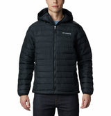 Columbia Powder Lite Hooded Jacket, Chaqueta Acolchada Con Capucha Hombre, Black, L