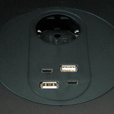 BACHMANN MOV:E Power Unit 1xCEE7/3 2X Charger USB-A/C, 220W, Negro