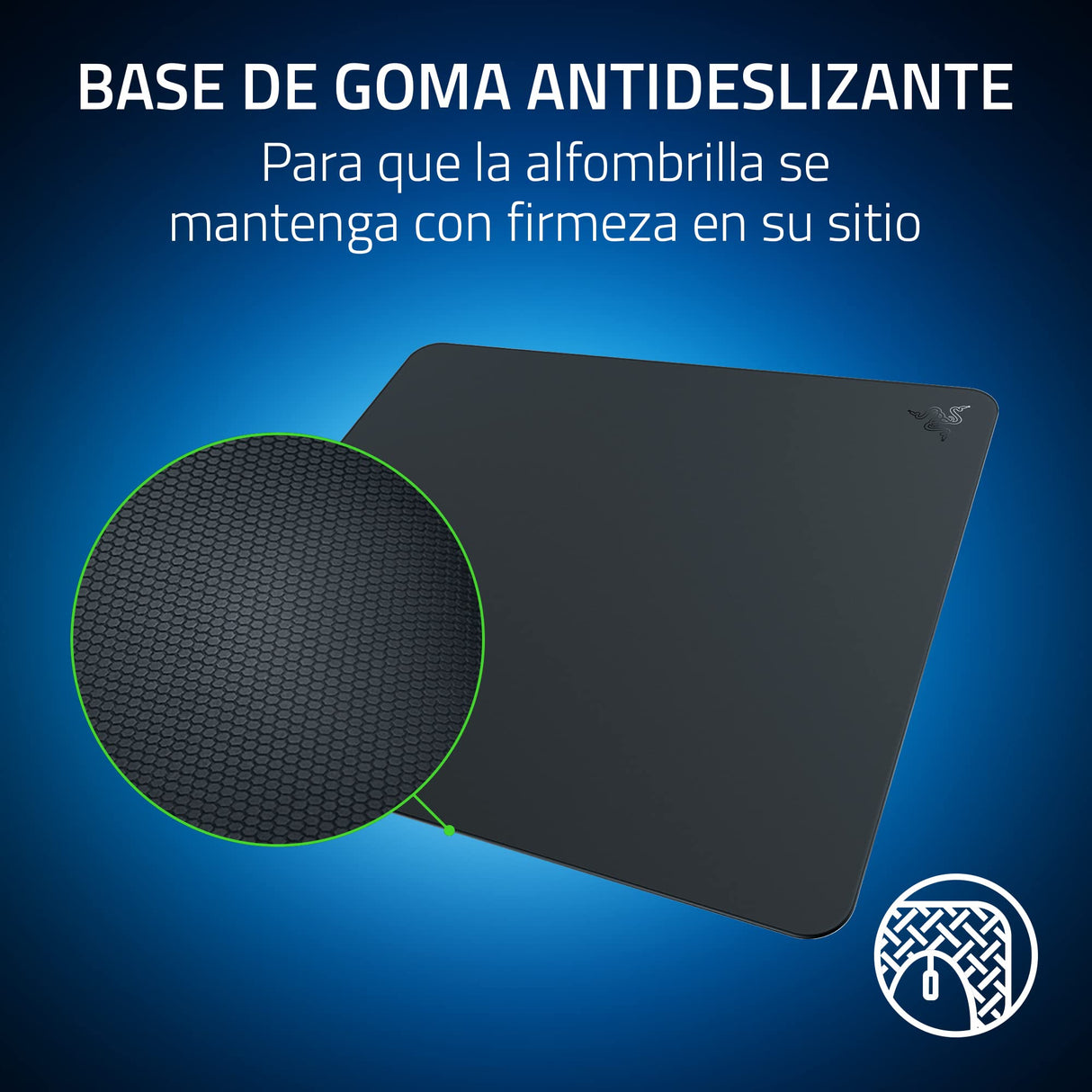 Razer Atlas - Alfombrilla de ratón de Cristal (Cristal Templado Premium, Resistente a la Suciedad y los arañazos, Movimientos del ratón más silenciosos, Base de Goma Antideslizante) Negro
