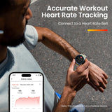 Amazfit Cheetah Round 47mm Reloj inteligente para correr con GPS de doble banda, navegación por rutas y mapas sin conexión, monitor de frecuencia cardiaca, Alexa integrado