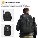TARION Mochila para cámara Mochila impermeable para cámara Mochila para cámara Mochila grande para fotografía Acceso lateral con compartimento para computadora portátil de 15,6''