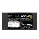 SilverStone Technology SST-ET650-G v1.2 - Serie Strider Essential, 650W 80 Plus Gold ATX PC Fuente de alimentación, 120mm, EPS Dual de 8 Pines con Soporte para múltiples Conectores PCI-E 8/6 Pines