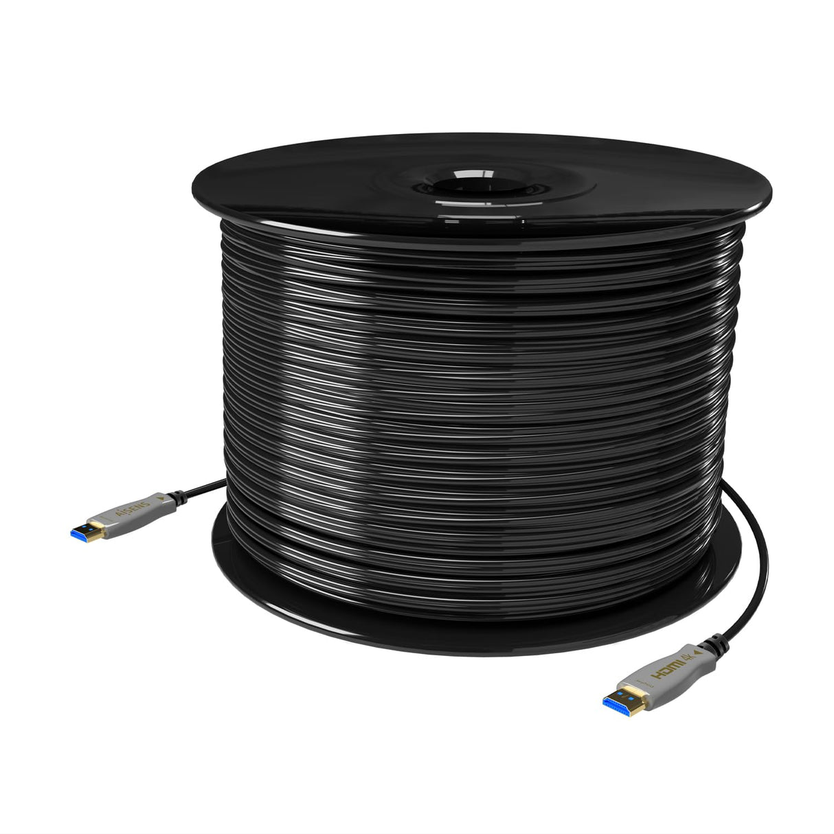 AISENS - A148-0699 - Cable HDMI V2.0 Aoc Premium Alta Velocidad/Hec 4K@60Hz 4:4:4 18Gbps, A/M-A/M, Negro, 125M
