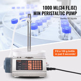 VEVOR Máquina Automática de Llenado de Líquidos Capacidad de Pesaje 5-300 g Llenadora de Botellas Bomba Peristáltica de Control Digital para Leche, Agua, Vino, Bebidas, Salsa de Soja, Boquilla Única