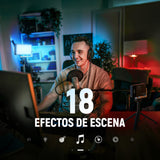 NEEWER - Lámpara de vídeo RGB de 12 W, Panel LED para Streaming, Selfie, 2500 K-10000 K CRI97+, Control App/2.4 G, batería 4300 mAh, Soporte de Escritorio para Vlogging, grabación de vídeo, Podcast