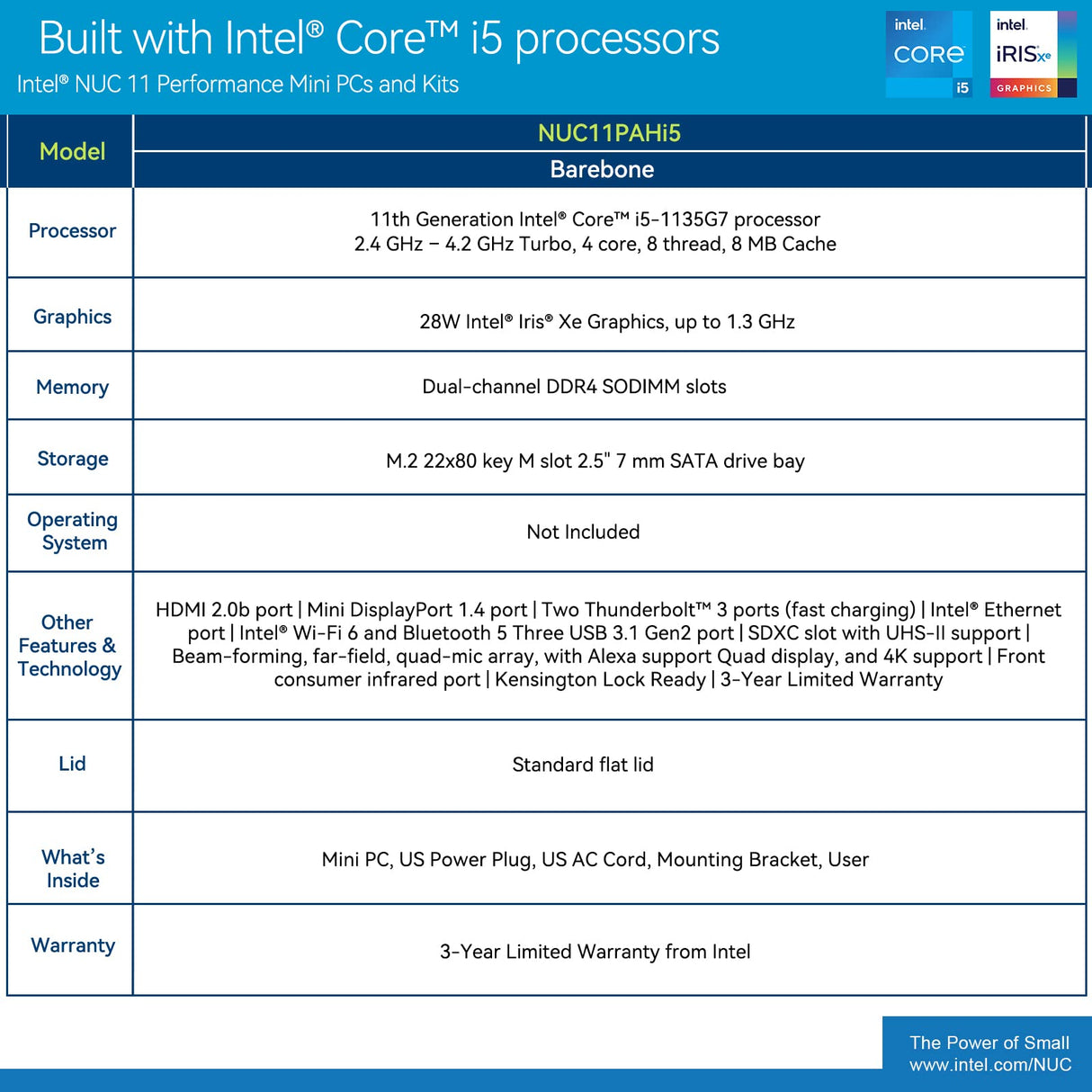Intel Barb NUC BNUC11TNKV70002