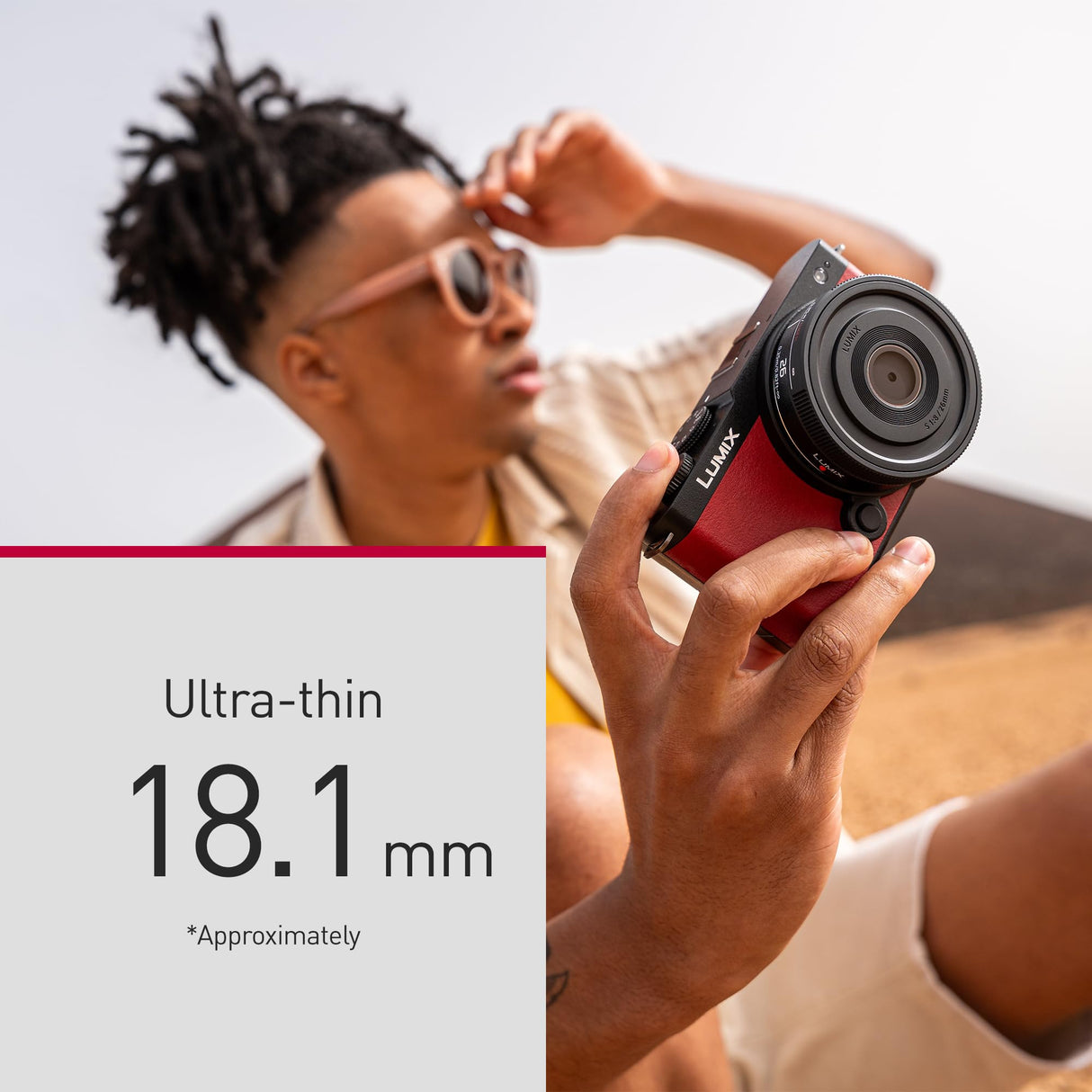 Panasonic Lumix S-R26E Lente De Montura L F8 de 26 mm, Lente De Cámara Gran Angular de Fotograma Completo, Longitud Focal Fija, Enfoque Manual, Anillo De Enfoque Mecánico, 58 g, Negro