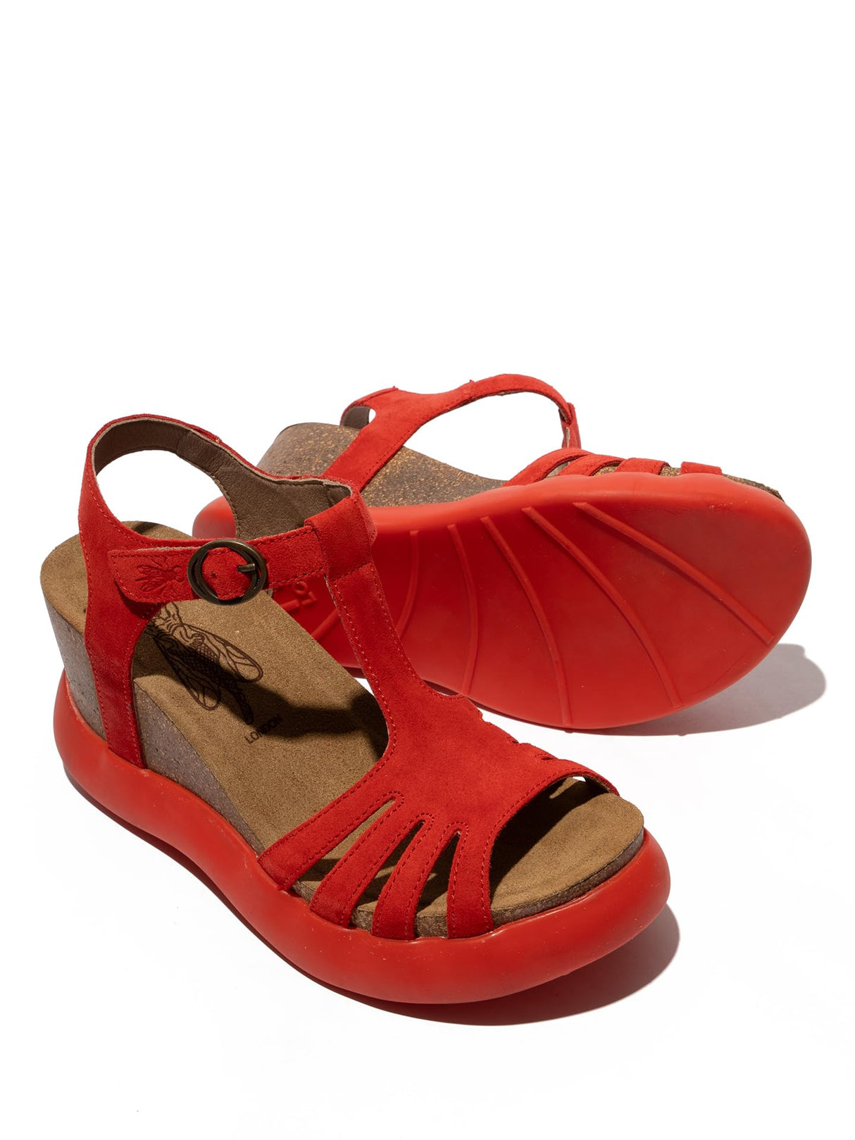 Fly London GAIT959FLY, Sandalias Mujer, Scarlet, 40 EU