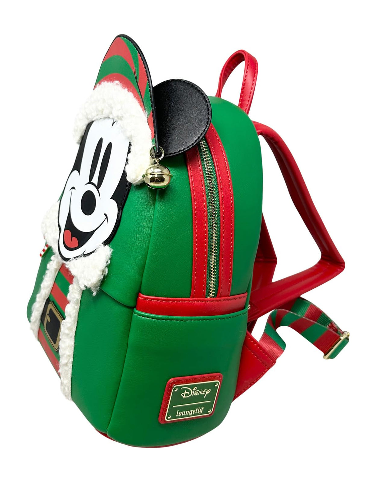 Loungefly Disney Mickey Mouse Elf Holiday - Bolso de hombro con doble correa para mujer, Verde, Medium
