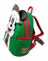 Loungefly Disney Mickey Mouse Elf Holiday - Bolso de hombro con doble correa para mujer, Verde, Medium